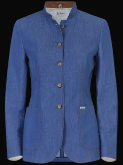 Damen Luis Trenker Blauer Denim-Look-Blazer Luranda