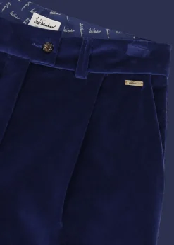 Damen Luis Trenker Bundfaltenhose Aus Samt Luxara