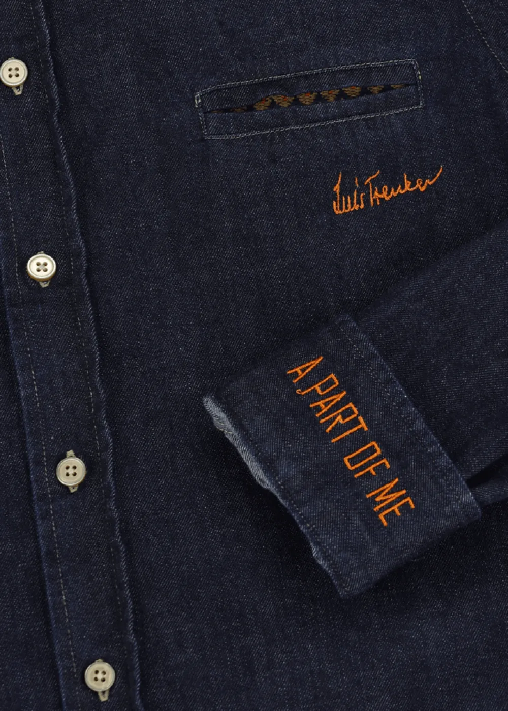 Herren Luis Trenker Button-Down-Hemd Im Dark Denim Look Lubenzio