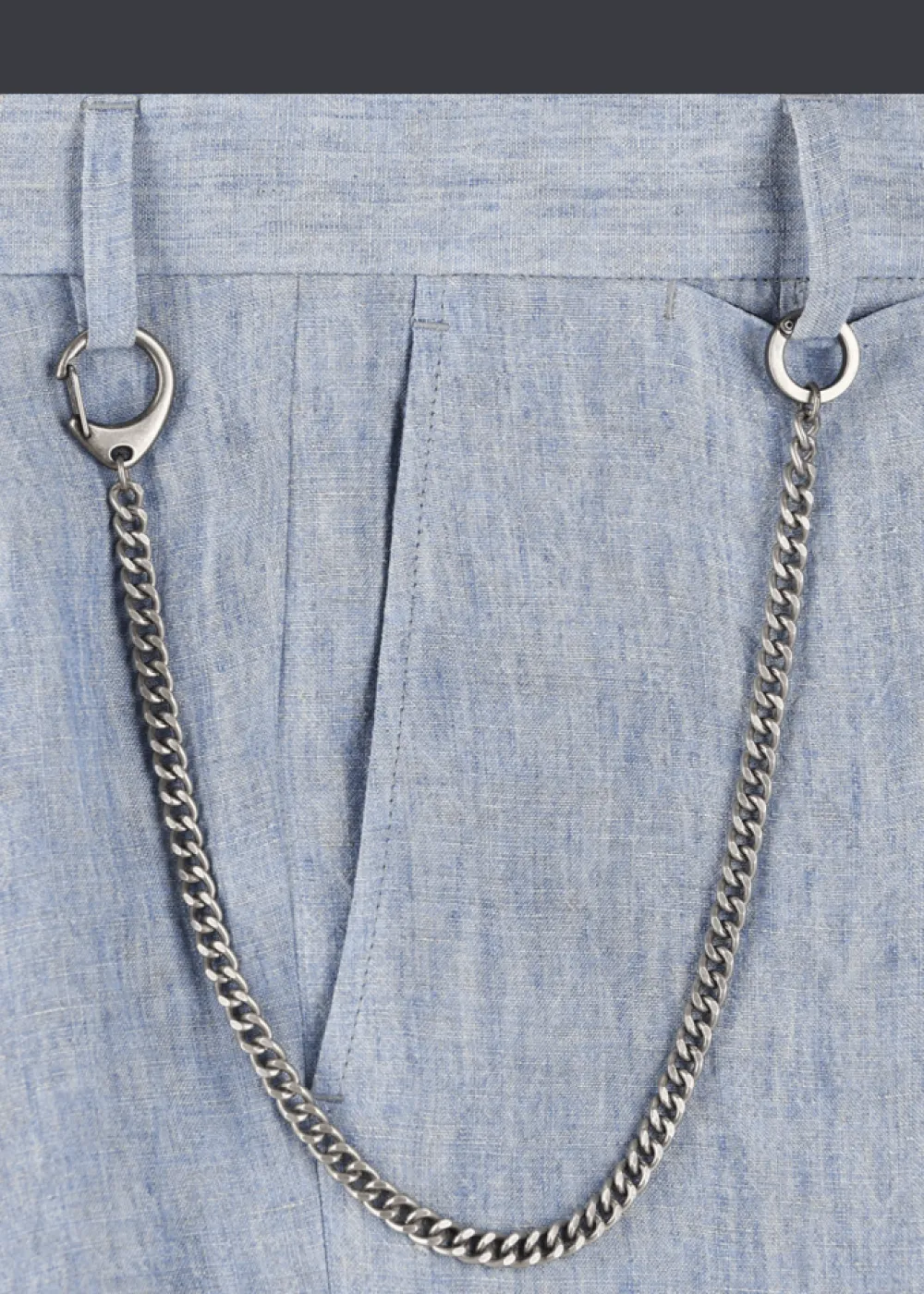 Herren Luis Trenker Chino-Hose Aus Reinem Leinen Lubruneu