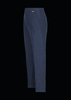 Herren Luis Trenker Chino-Hose Aus Reinem Leinen Lubruneu