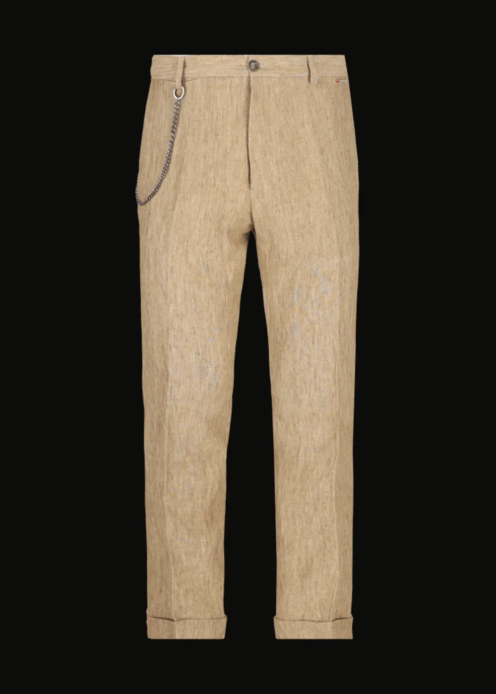 Herren Luis Trenker Chino-Hose Aus Reinem Leinen Lubruneu