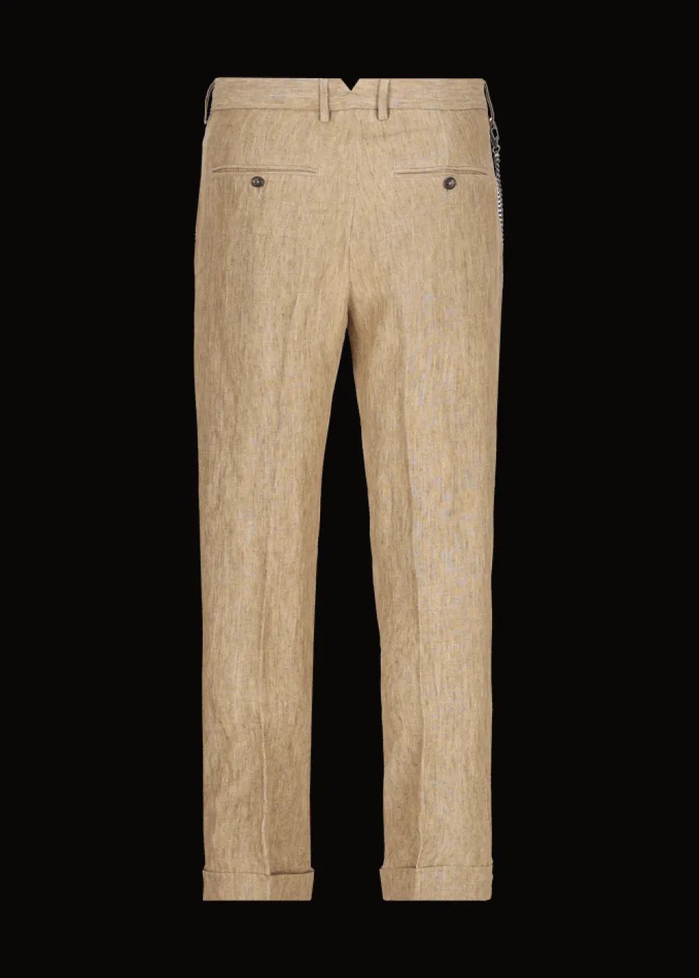 Herren Luis Trenker Chino-Hose Aus Reinem Leinen Lubruneu