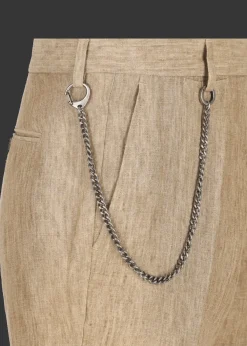 Herren Luis Trenker Chino-Hose Aus Reinem Leinen Lubruneu