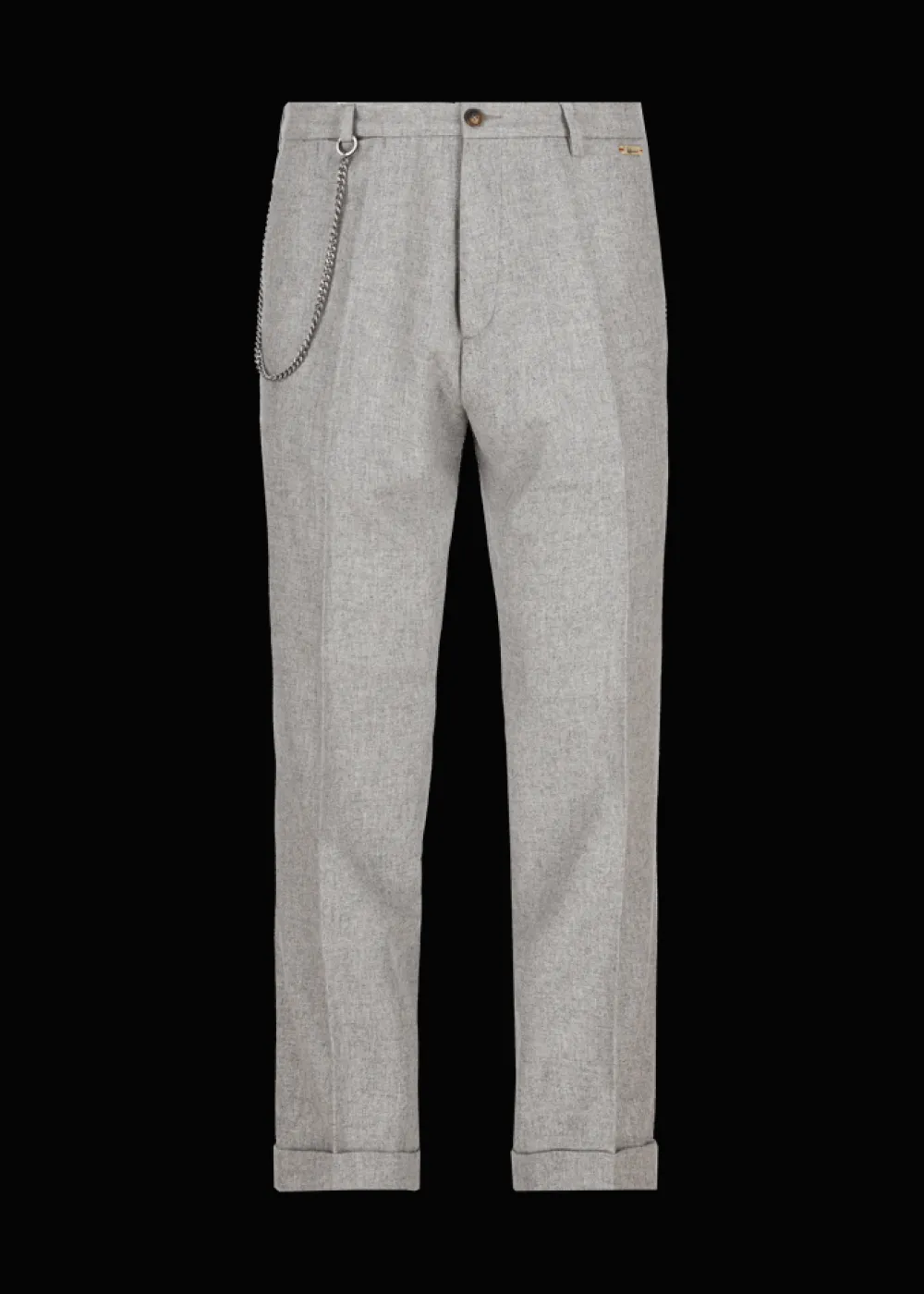 Herren Luis Trenker Chino-Hose Aus Wollflanell Lubruneu
