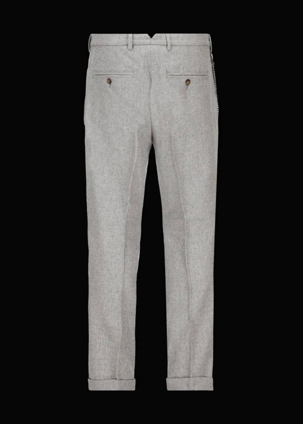 Herren Luis Trenker Chino-Hose Aus Wollflanell Lubruneu