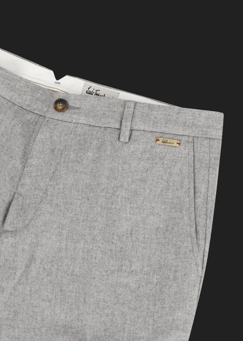Herren Luis Trenker Chino-Hose Aus Wollflanell Lubruneu