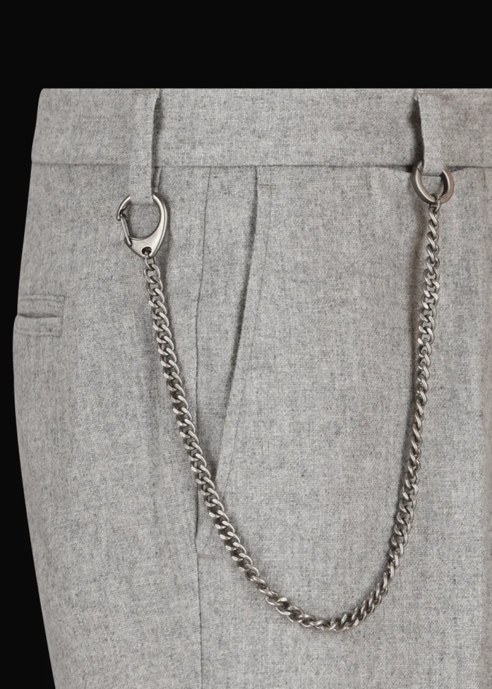 Herren Luis Trenker Chino-Hose Aus Wollflanell Lubruneu