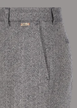 Herren Luis Trenker Chino-Hose Mit Fischgrätmuster Lubogi