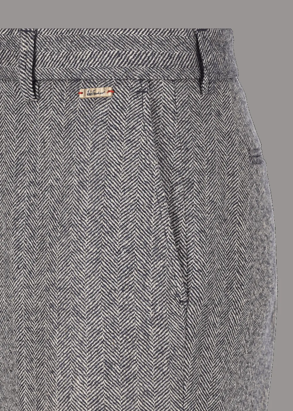 Herren Luis Trenker Chino-Hose Mit Fischgrätmuster Lubogi
