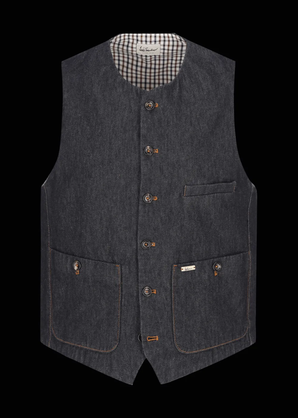 Herren Luis Trenker Dark Denim Weste Lusven