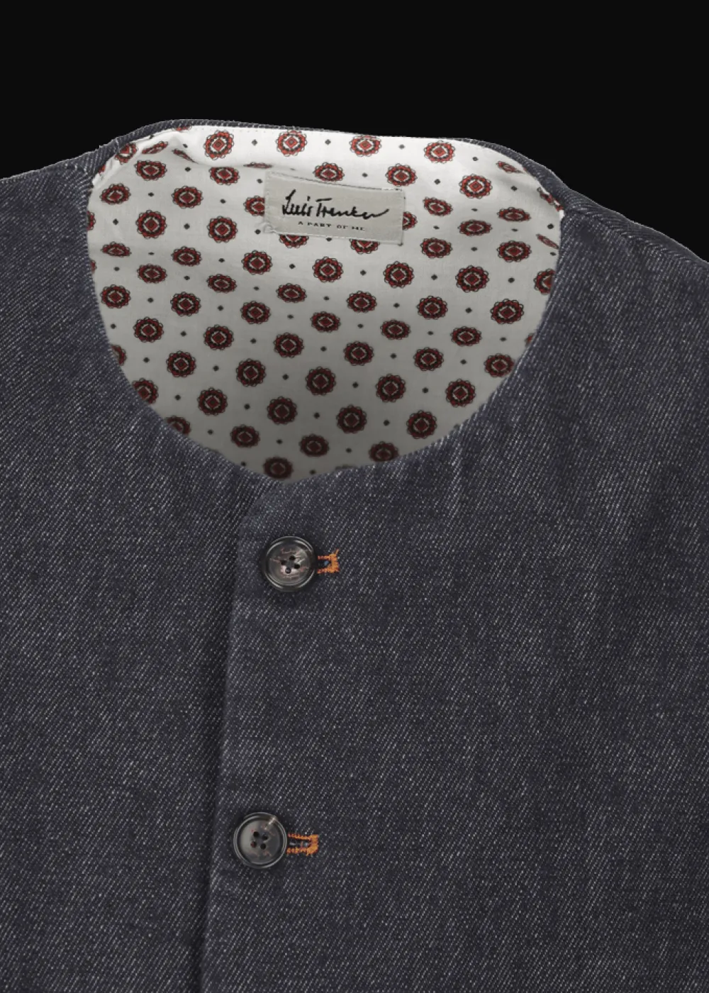 Herren Luis Trenker Dark Denim Weste Lusven