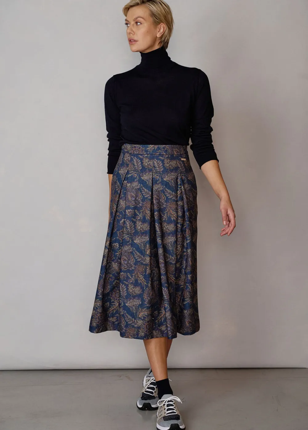 Damen Luis Trenker Faltenrock Mit Paisley-Print Luklaudia