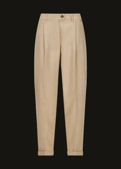 Damen Luis Trenker Flanell-Hose Im Carrot Fit Luloretta
