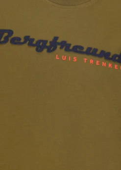 Herren Luis Trenker Langarmshirt Mit Schriftzug Bergfreund