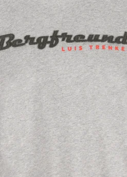 Herren Luis Trenker Langarmshirt Mit Schriftzug Bergfreund