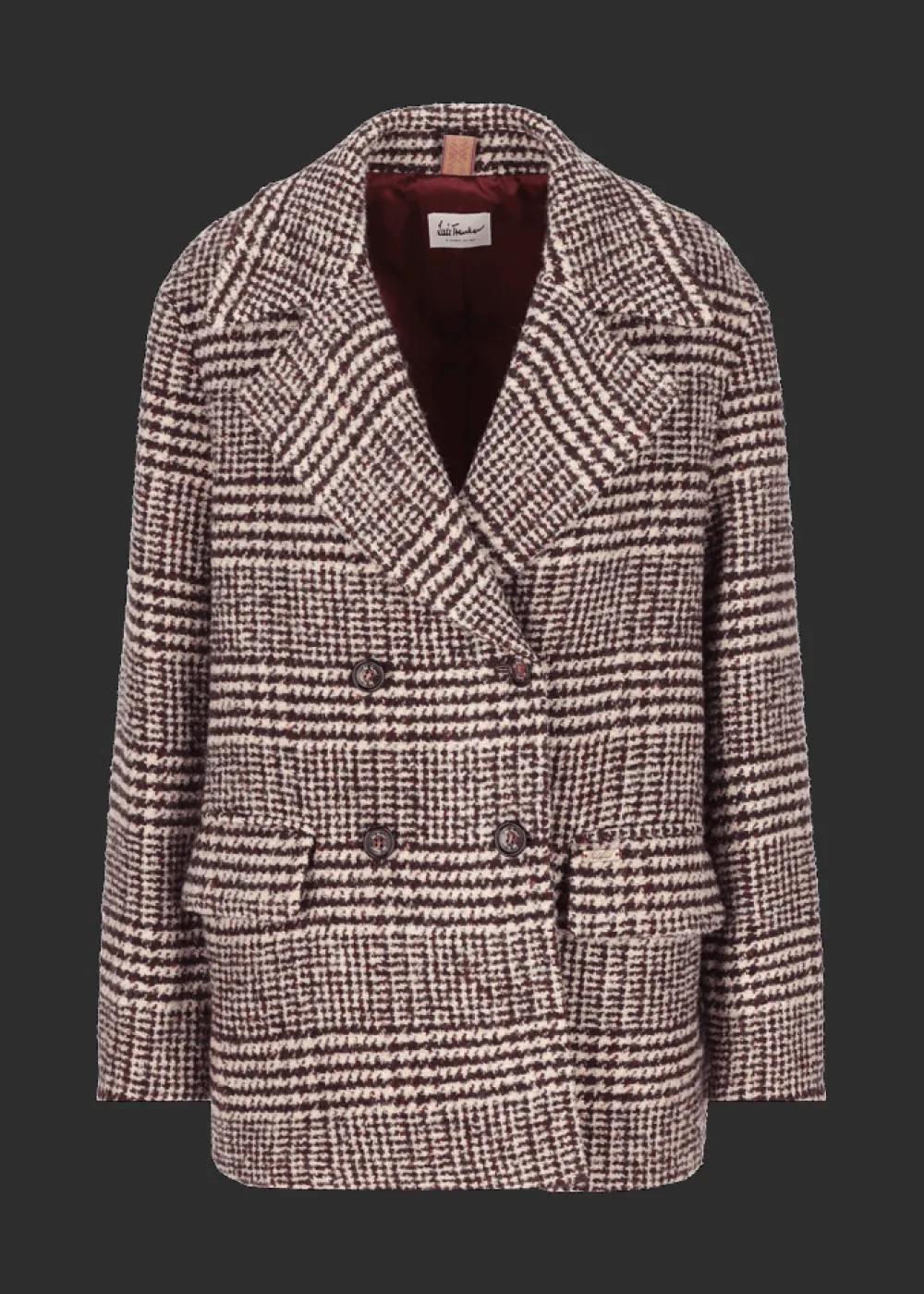 Damen Luis Trenker Mantel Mit Prince Of Wales Muster Lumarta