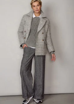 Damen Luis Trenker Mantel Mit Prince Of Wales Muster Lumarta