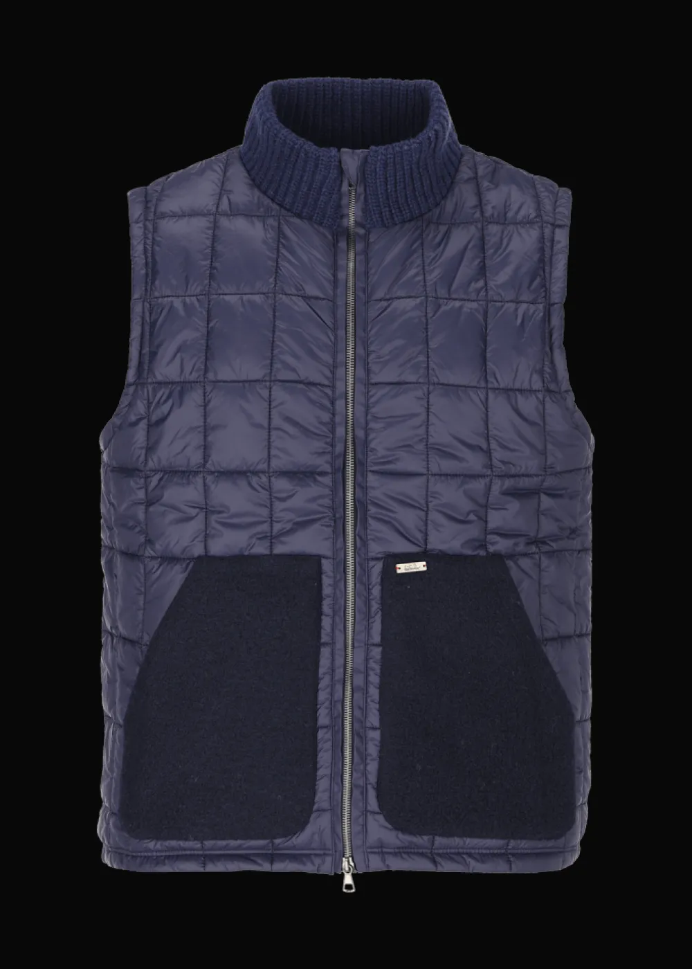 Herren Luis Trenker Nylon-Weste Mit Strickkragen Lugus