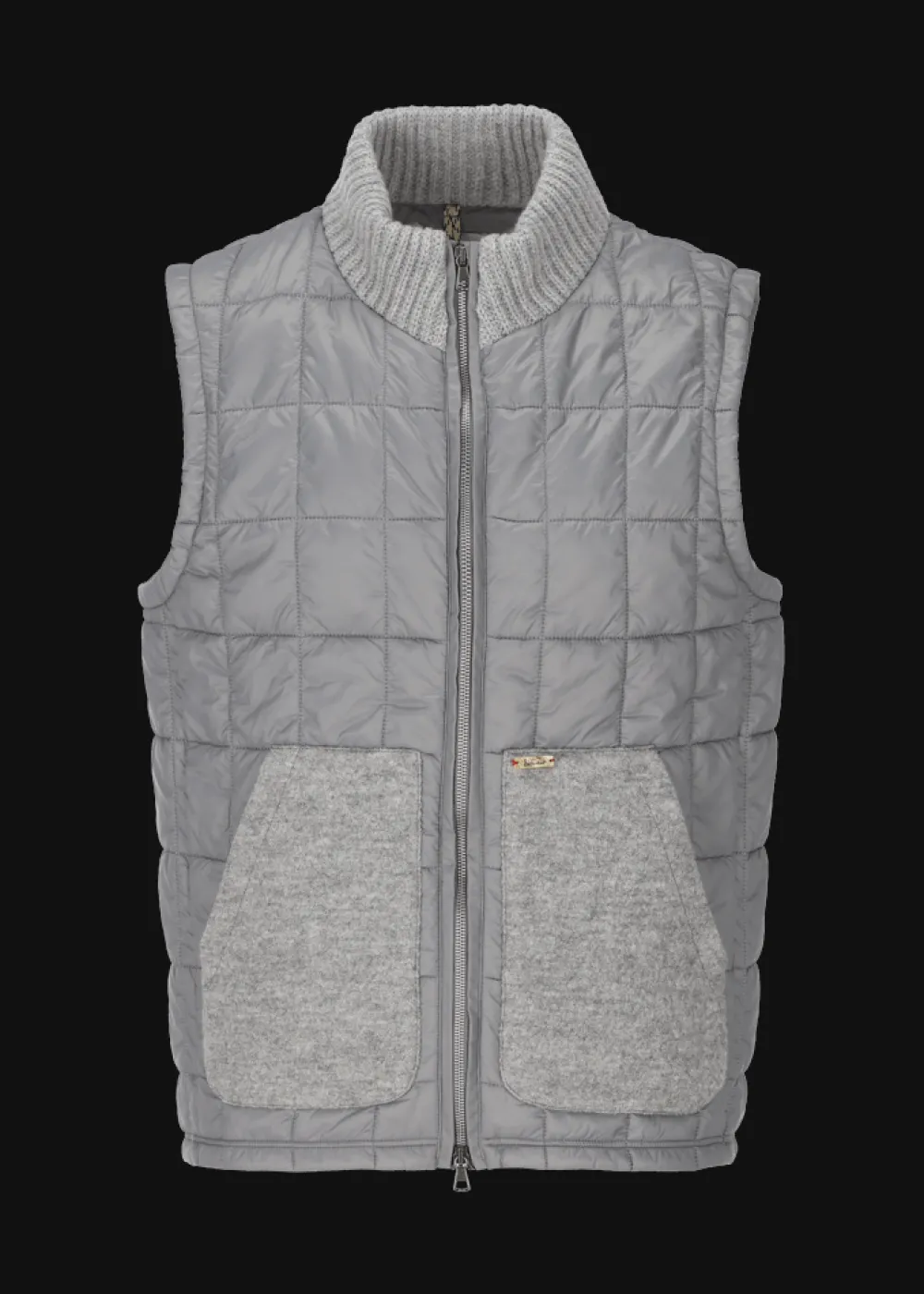 Herren Luis Trenker Nylon-Weste Mit Strickkragen Lugus