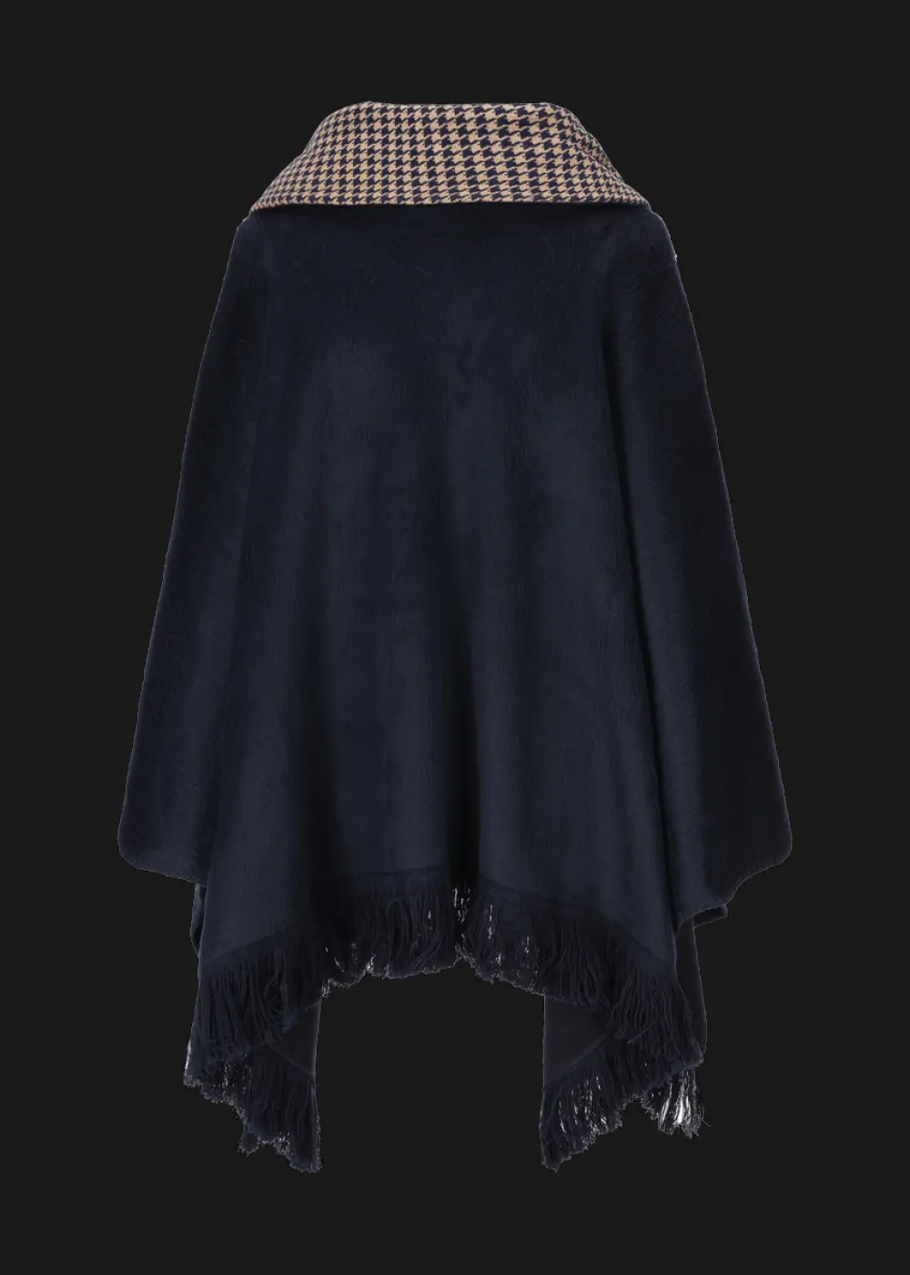 Damen Luis Trenker Poncho Mit Fransen Lupiera