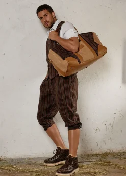 Herren Luis Trenker Reisetasche Im Materialmix Lutravel