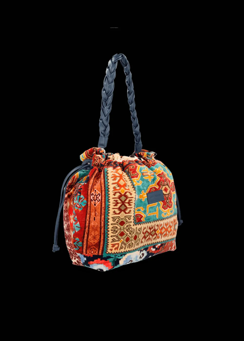 Damen Luis Trenker Samt-Beuteltasche Im Patchwork-Stil Lusac