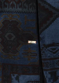 Damen Luis Trenker Samt-Mantel Mit Pelzkragen Lufrida