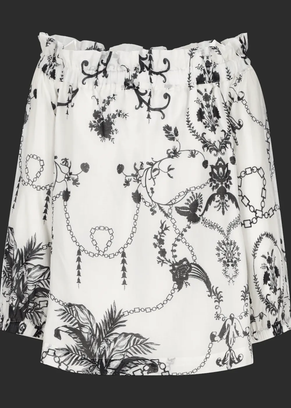 Damen Luis Trenker Schulterfreie Bluse Mit Muster Lufebe