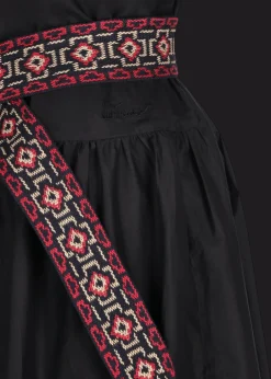 Damen Luis Trenker Schulterfreies Volantkleid Mit Gürtel Lucamilla