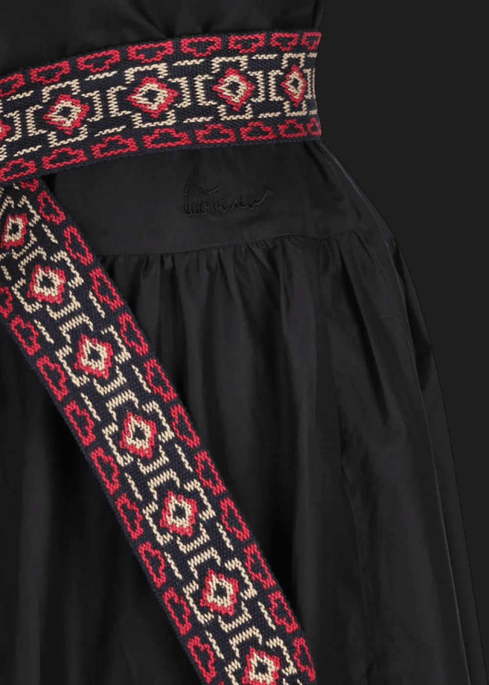 Damen Luis Trenker Schulterfreies Volantkleid Mit Gürtel Lucamilla