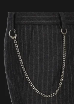 Herren Luis Trenker Schurwoll-Hose Mit Nadelstreifen Lubruneu
