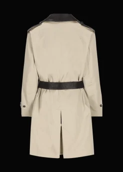 Herren Luis Trenker Trenchcoat Mit Lederdetails Lufelipe