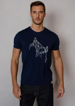 Herren Luis Trenker T-Shirt Mit Bergsteiger-Print Lueinar