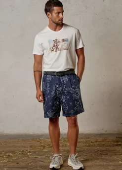 Herren Luis Trenker T-Shirt Mit Postkartenmotiv Luteris