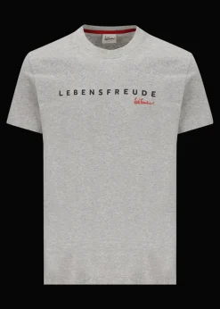 Herren Luis Trenker T-Shirt Mit Schriftzug Lebensfreude