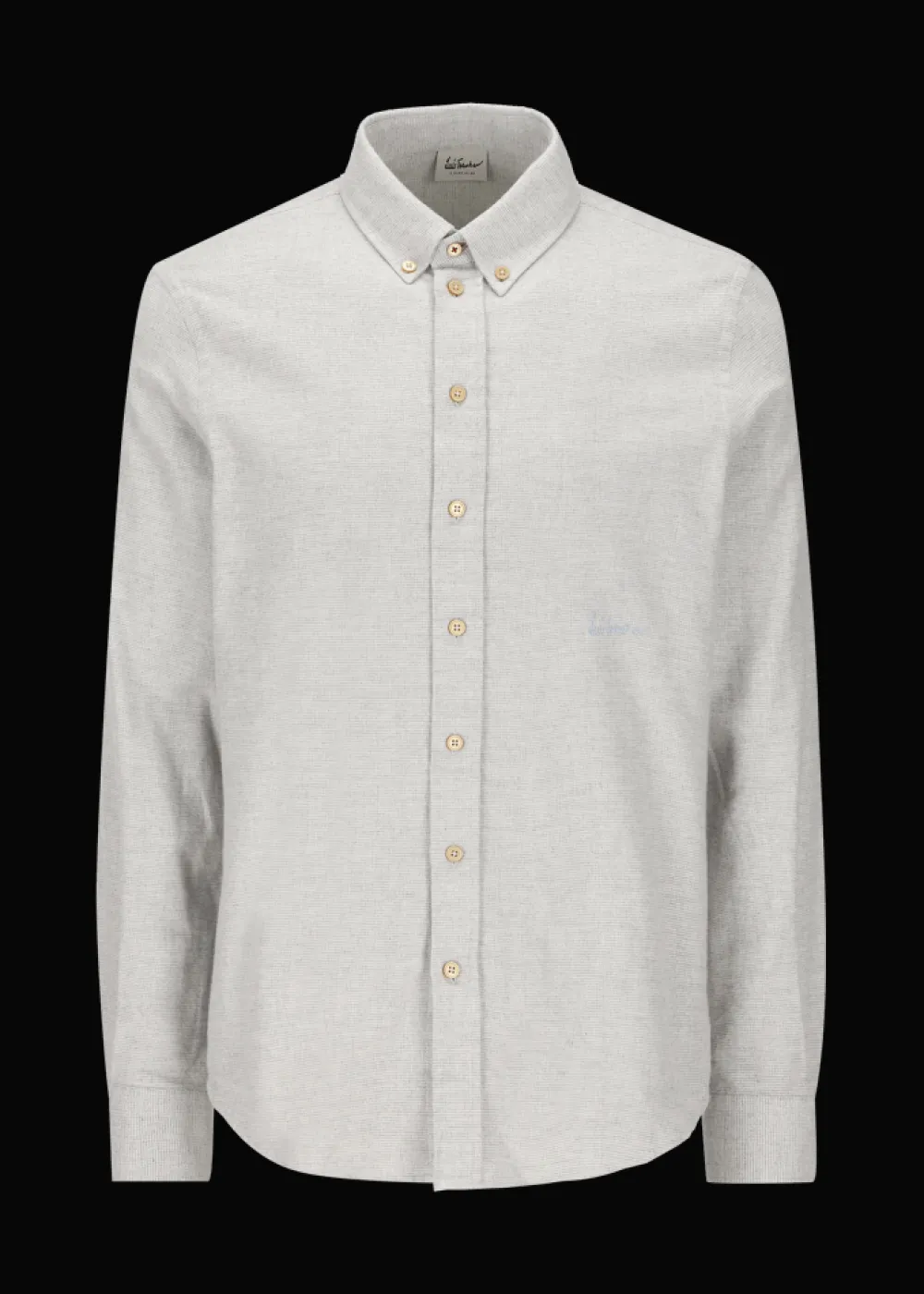 Herren Luis Trenker Twill-Hemd Mit Button-Down-Kragen Lubenzio