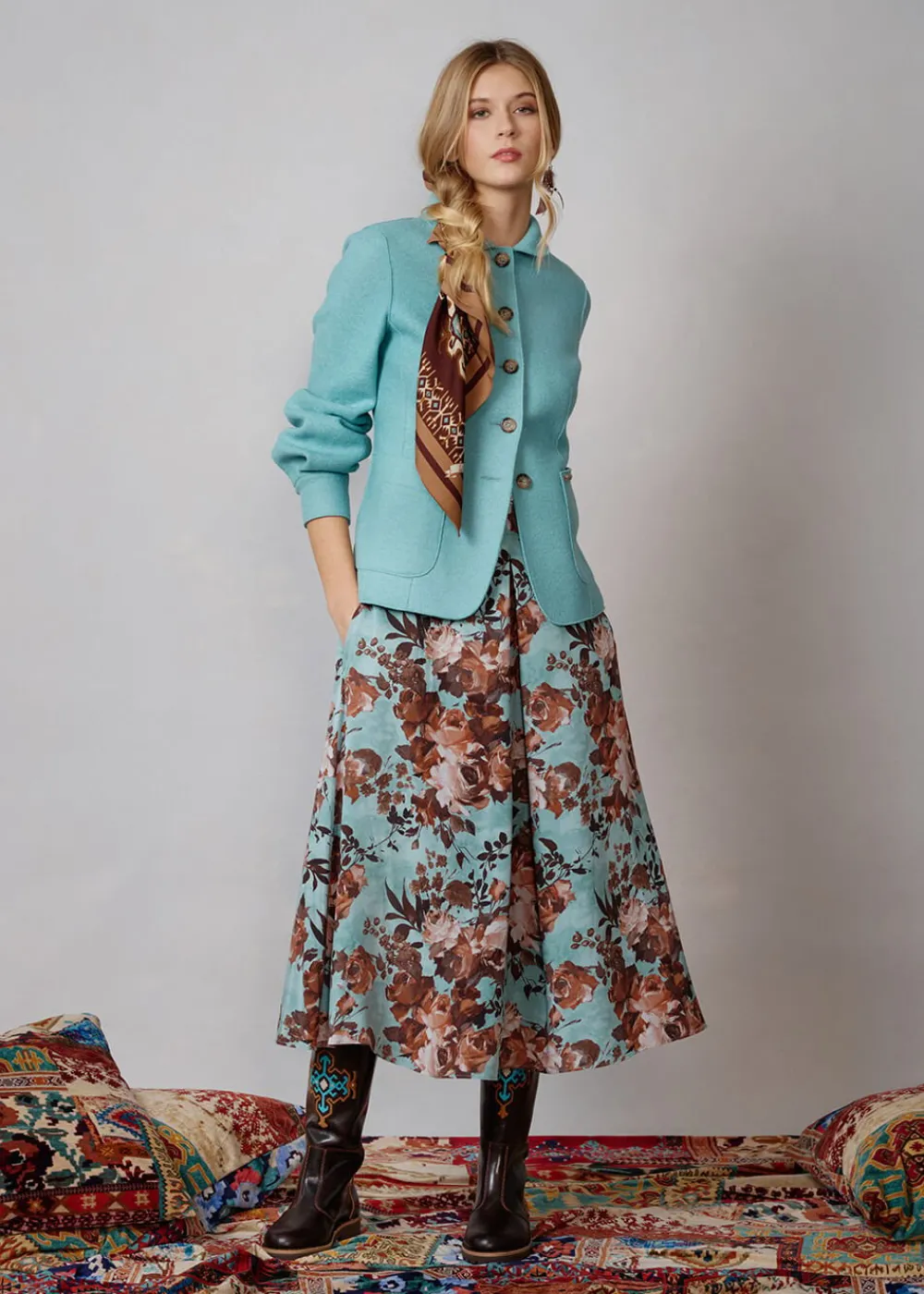 Damen Luis Trenker Walk-Blazer Mit Bubikragen Lurita