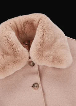 Damen Luis Trenker Walk-Blazer Mit Pelzkragen Luroberta
