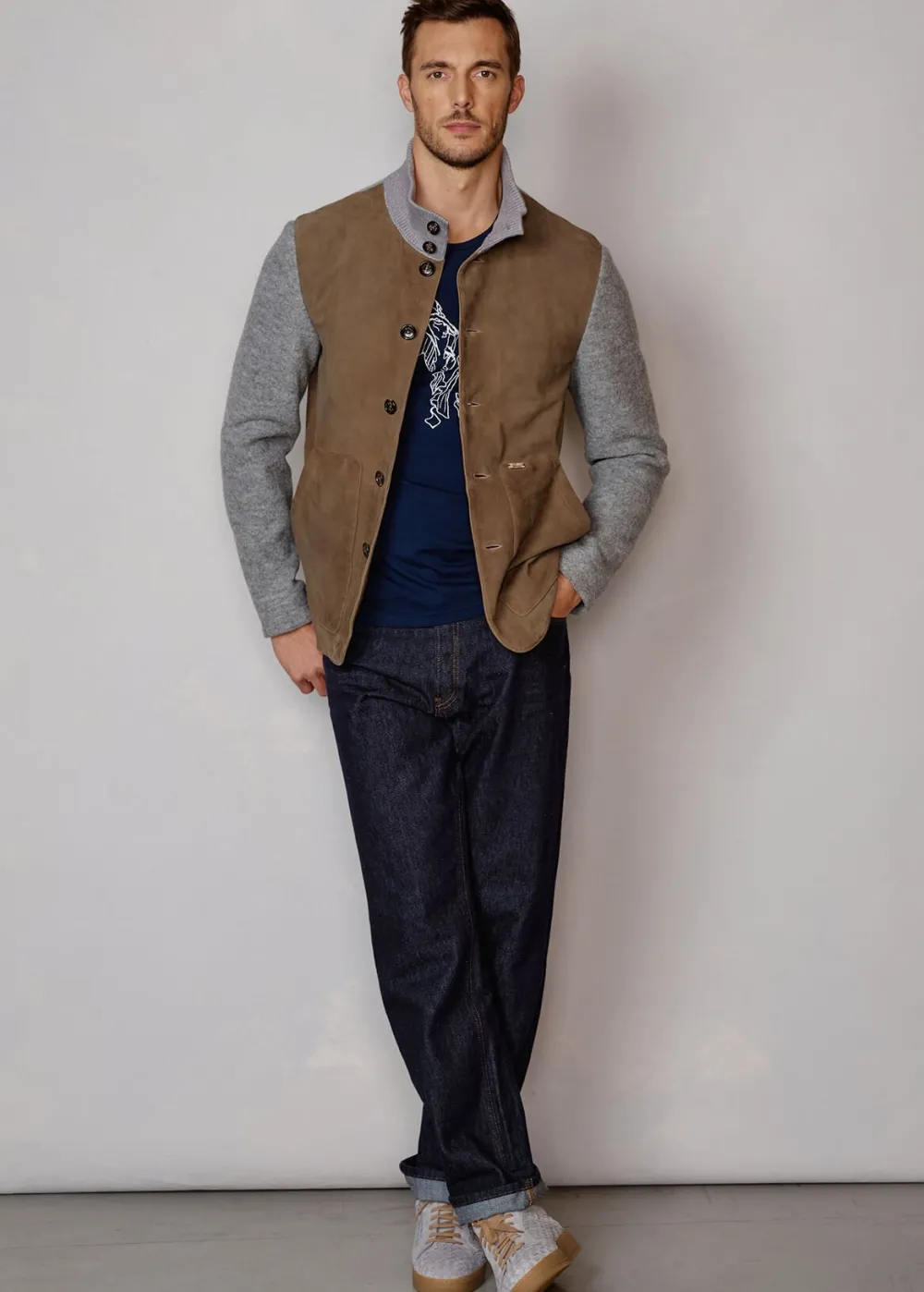 Herren Luis Trenker Walk-Blazer Mit Wildlederfront Lupoldo