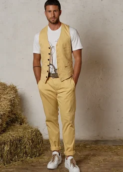 Herren Luis Trenker Weste Aus Baumwollstretch Lusebastian