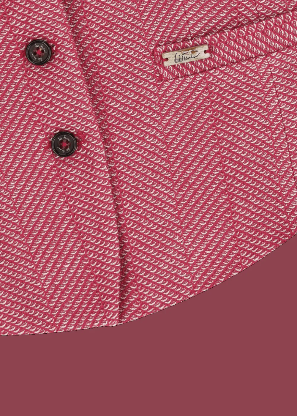 Damen Luis Trenker Weste Mit Fischgrätmuster Luraja